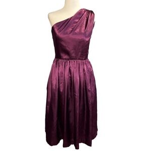 London Times Purple One Shoulder Dress Size 4